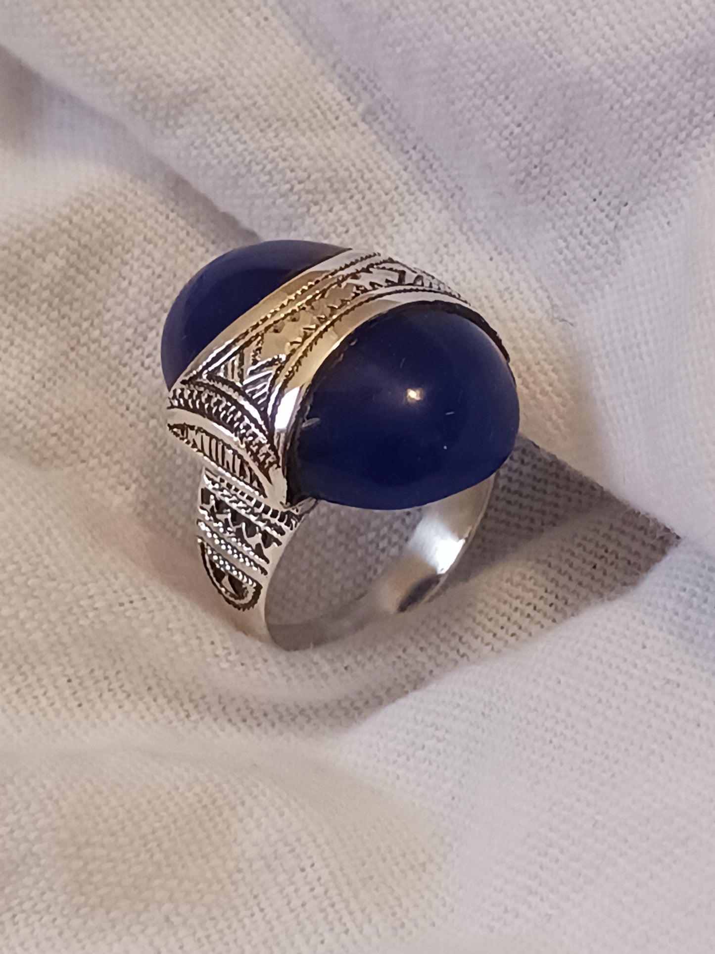 Bague touareg en argent massif