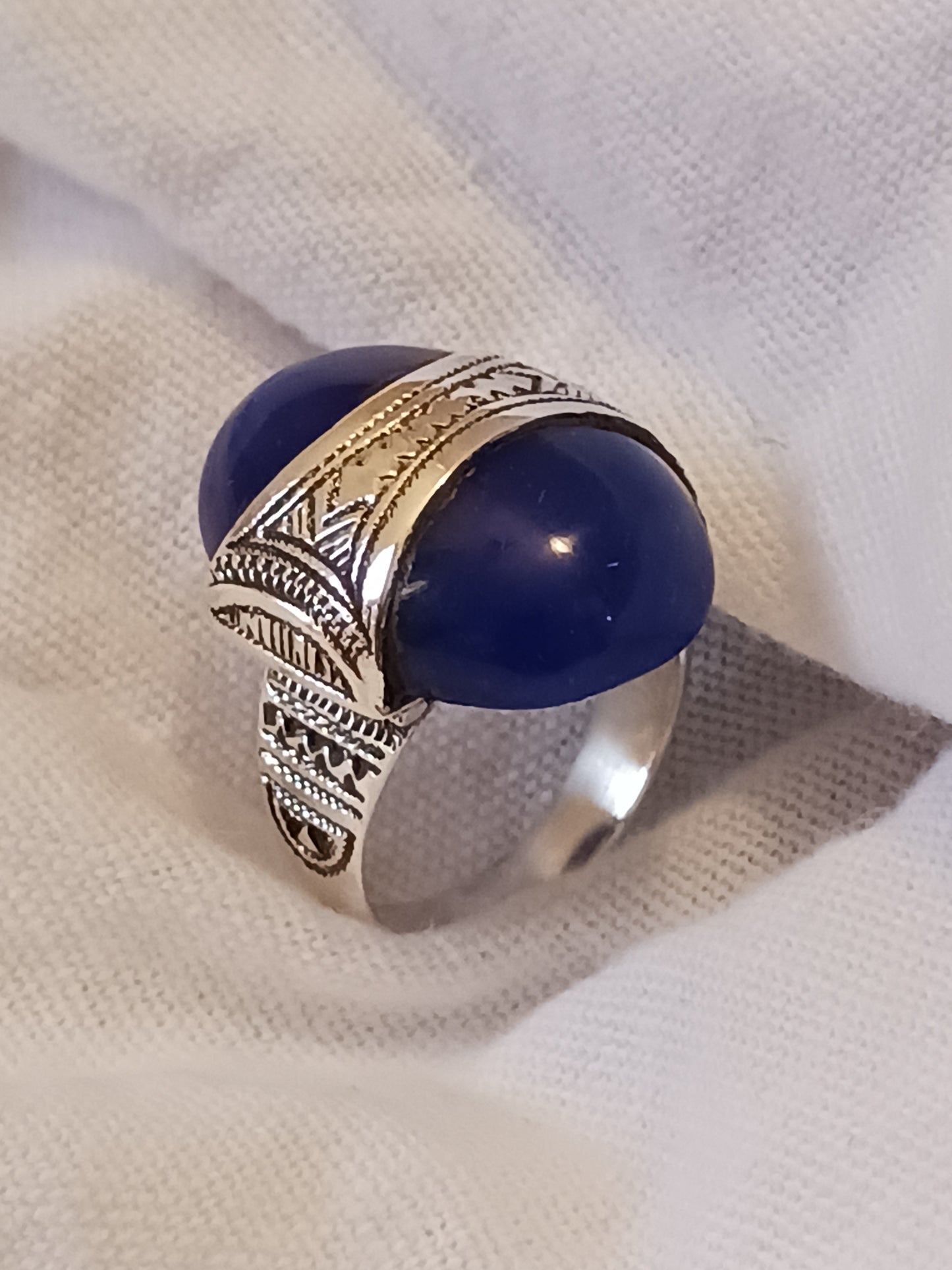 Bague touareg en argent massif