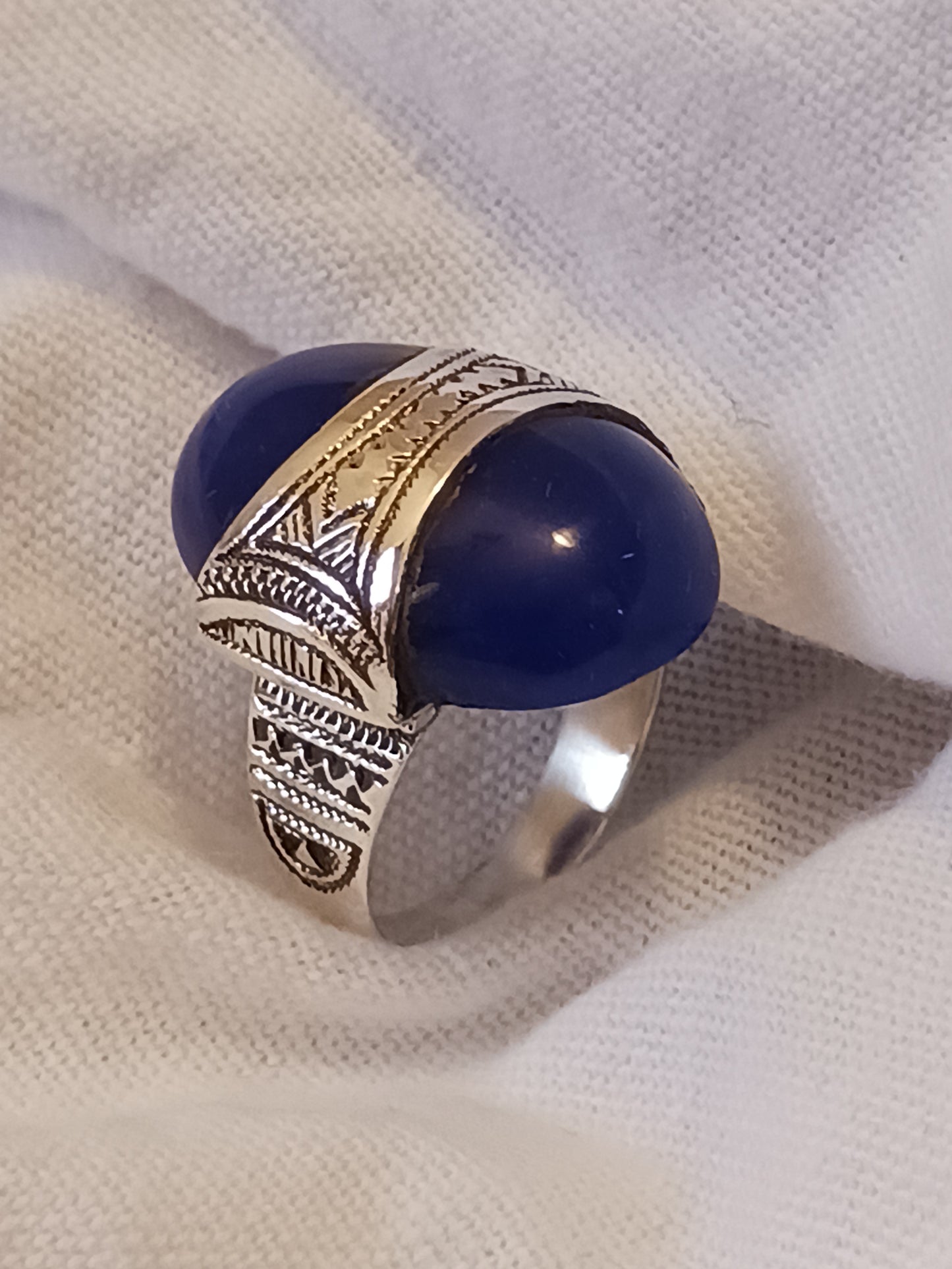 Bague touareg en argent massif