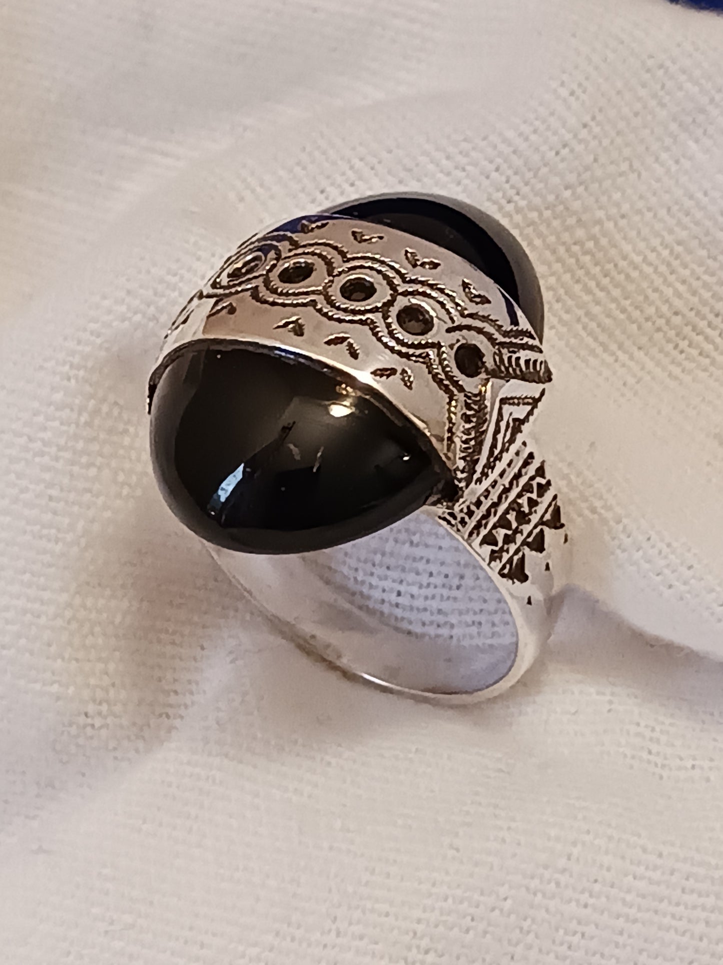 Bague touareg en argent massif