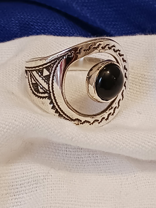 Bague touareg en argent massif