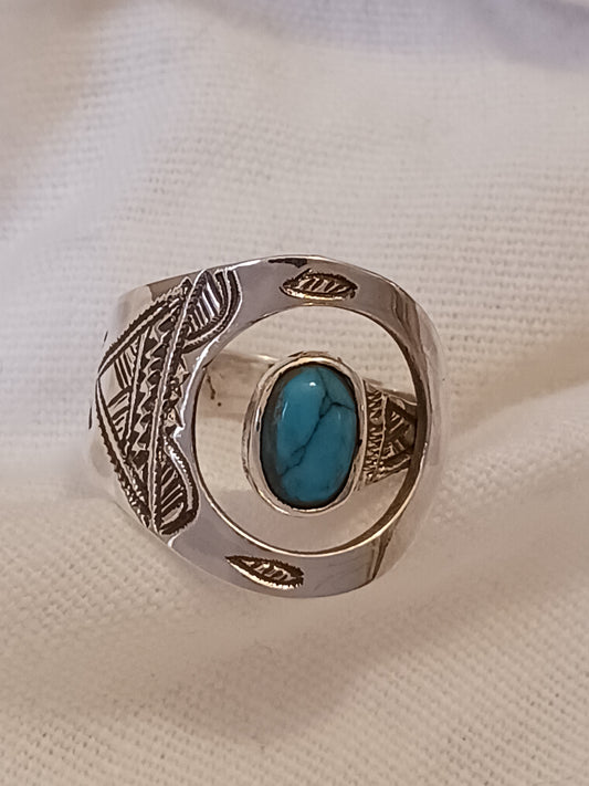 Bague touareg en argent massif
