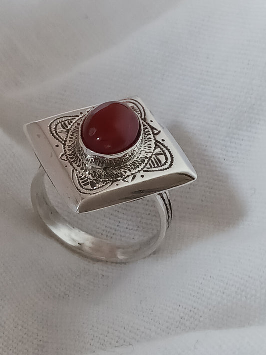Bague touareg en argent massif