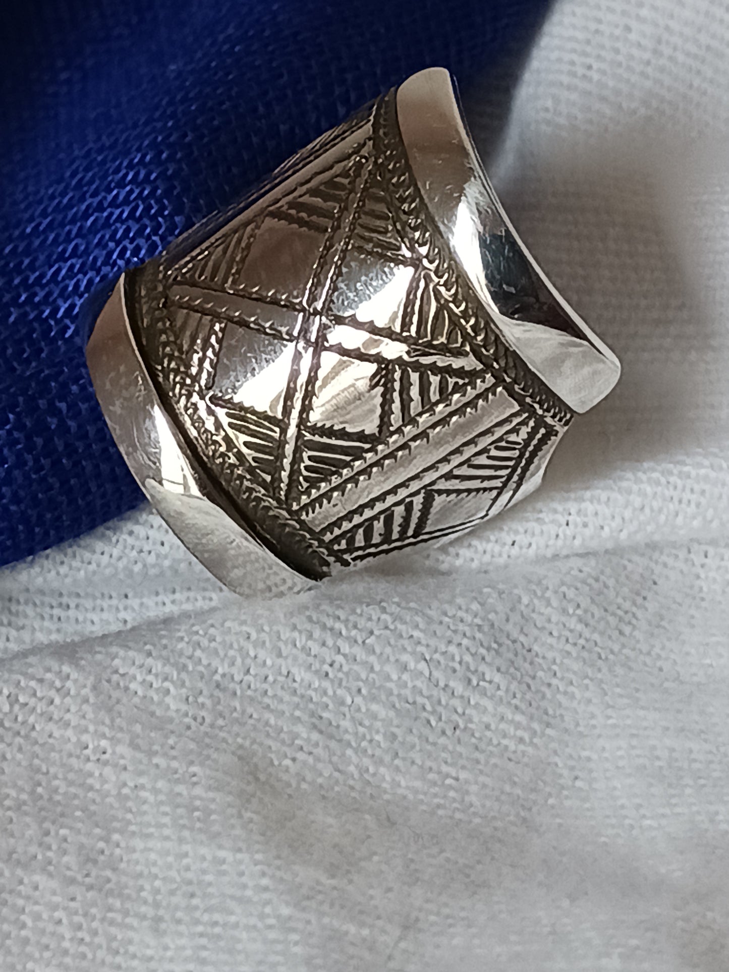 Bague touareg en argent massif