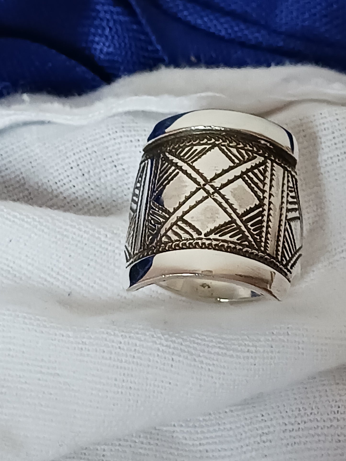 Bague touareg en argent massif