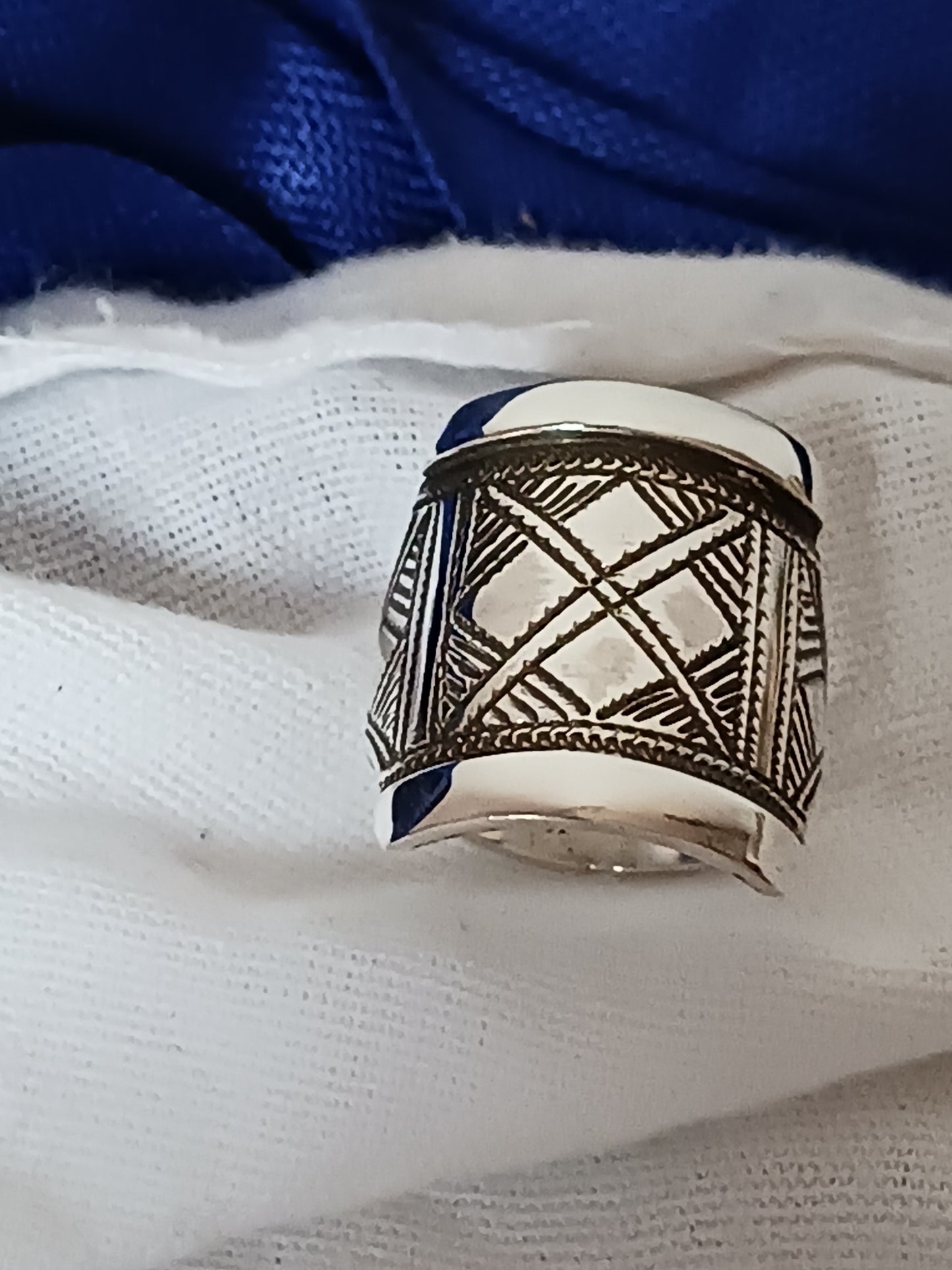 Bague touareg en argent massif
