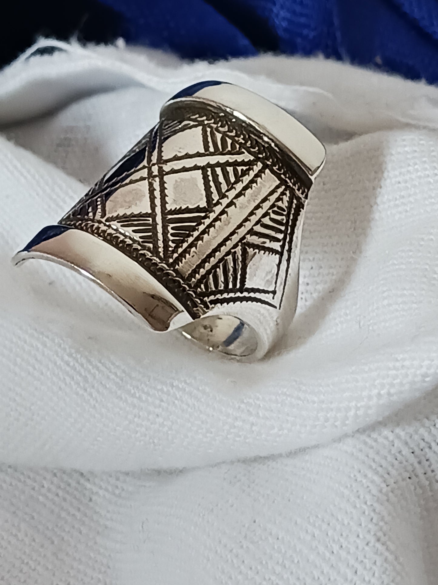 Bague touareg en argent massif