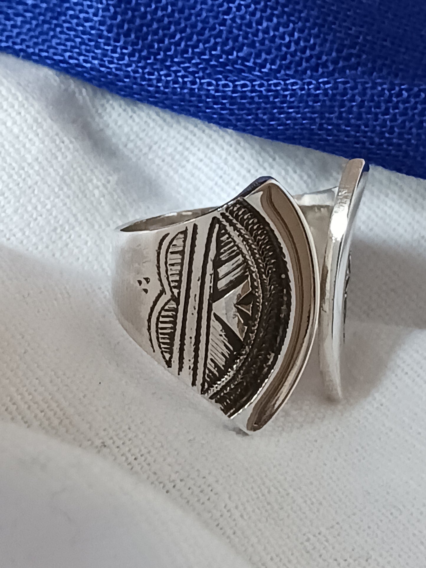Bague touareg en argent massif