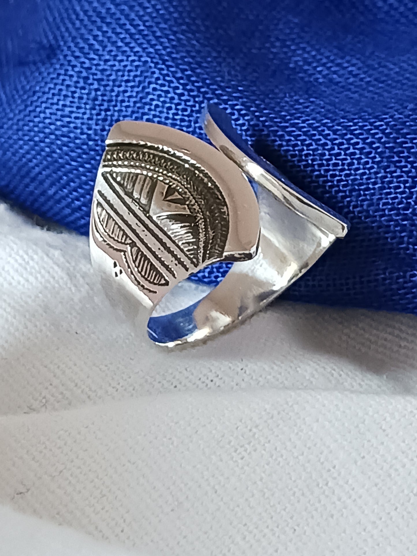 Bague touareg en argent massif