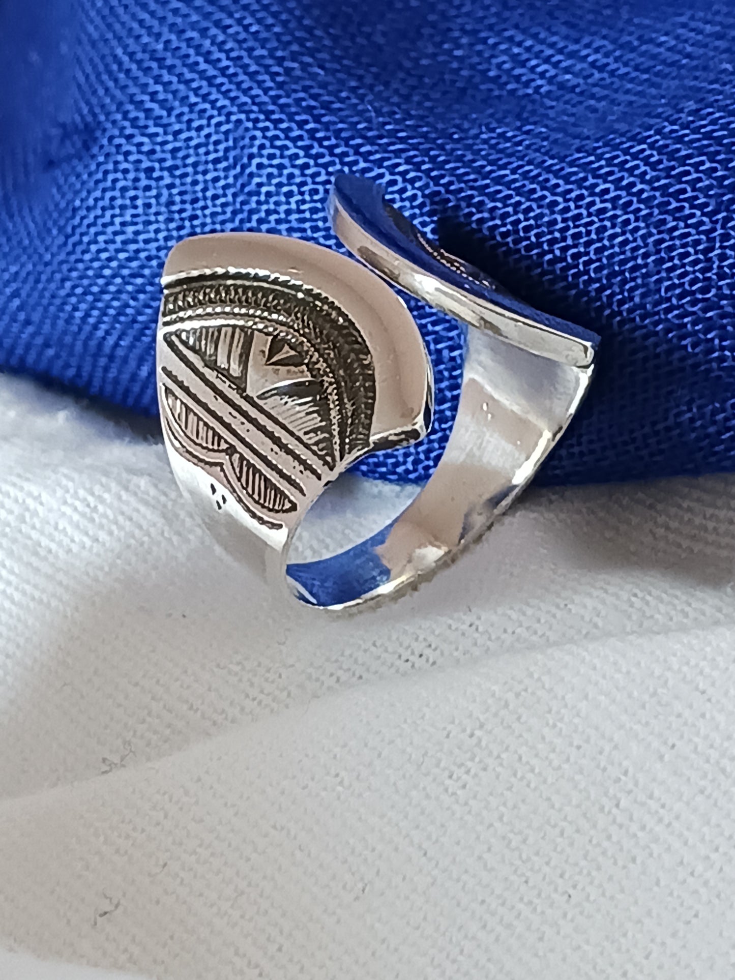 Bague touareg en argent massif