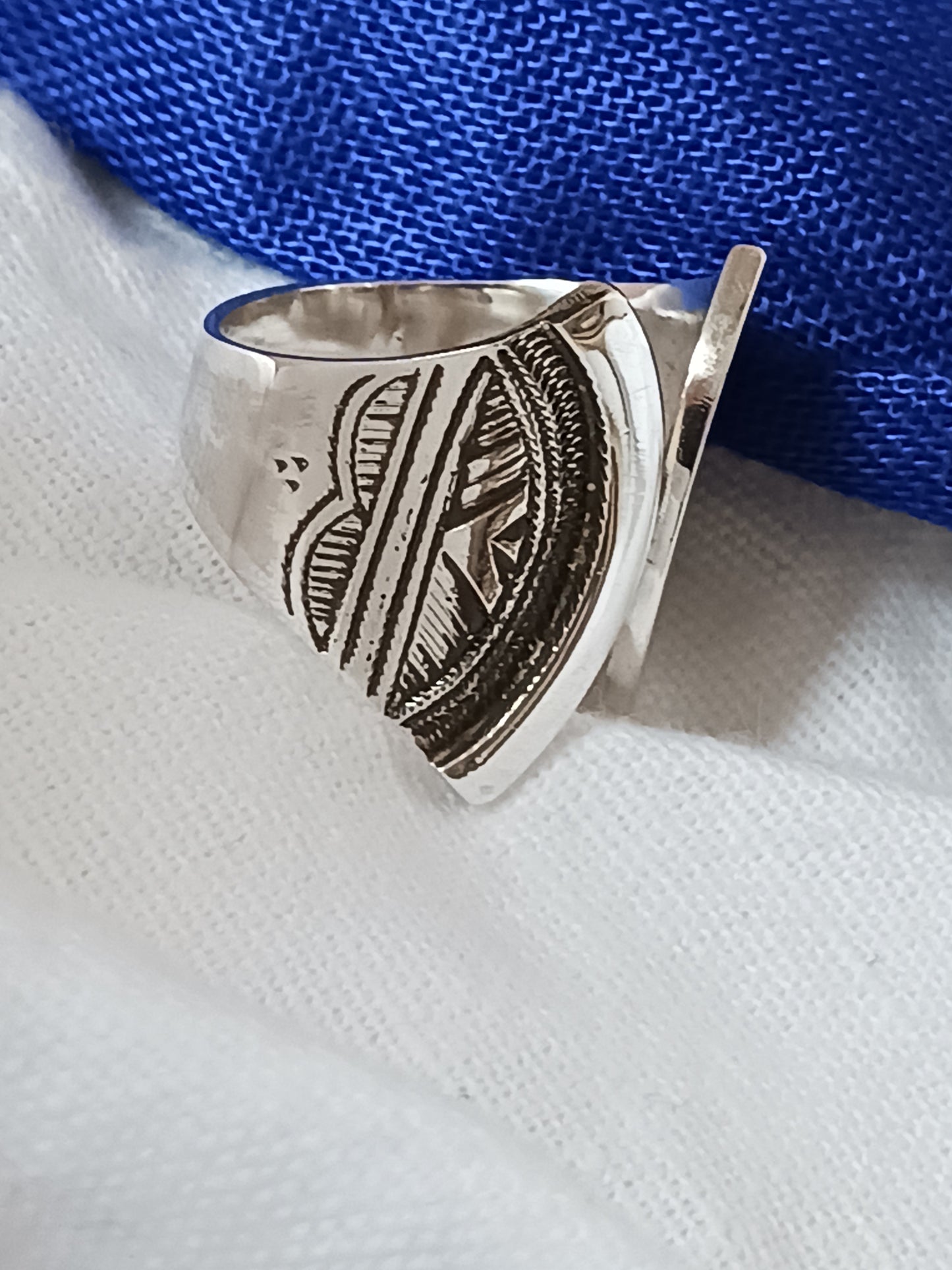 Bague touareg en argent massif
