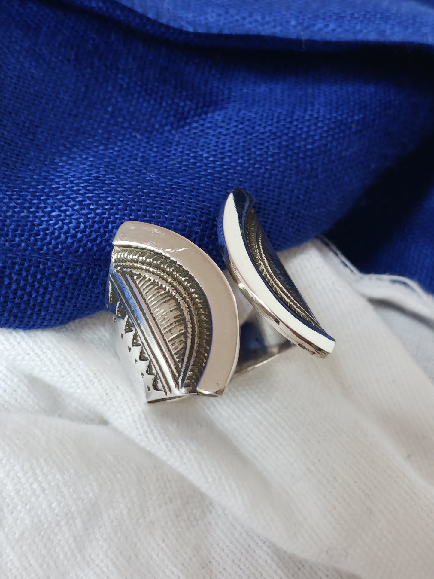 Bague touareg en argent massif