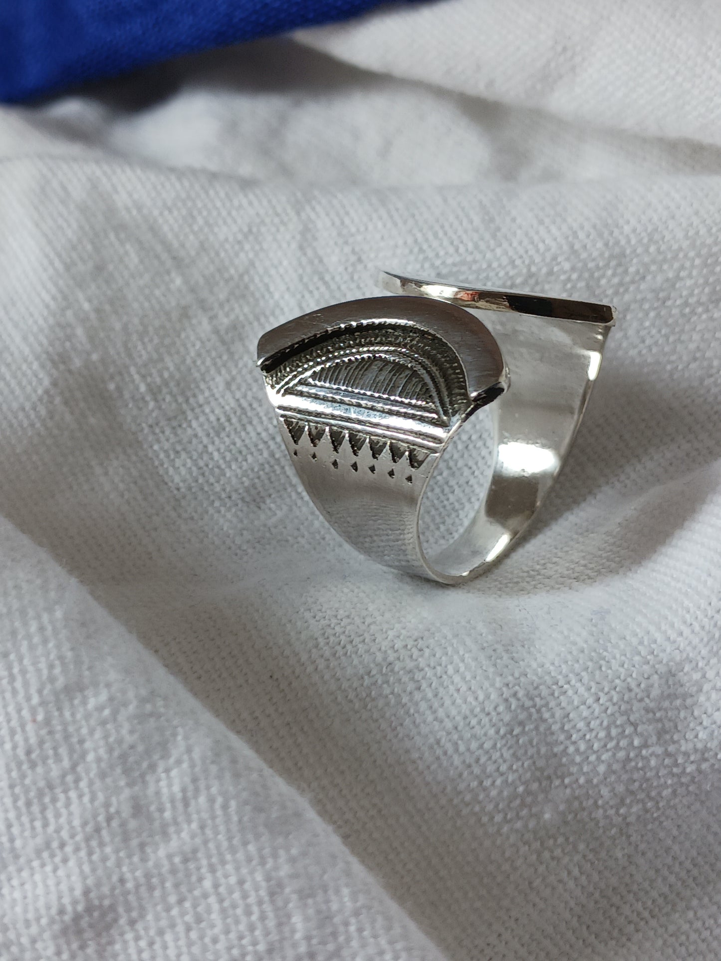 Bague touareg en argent massif