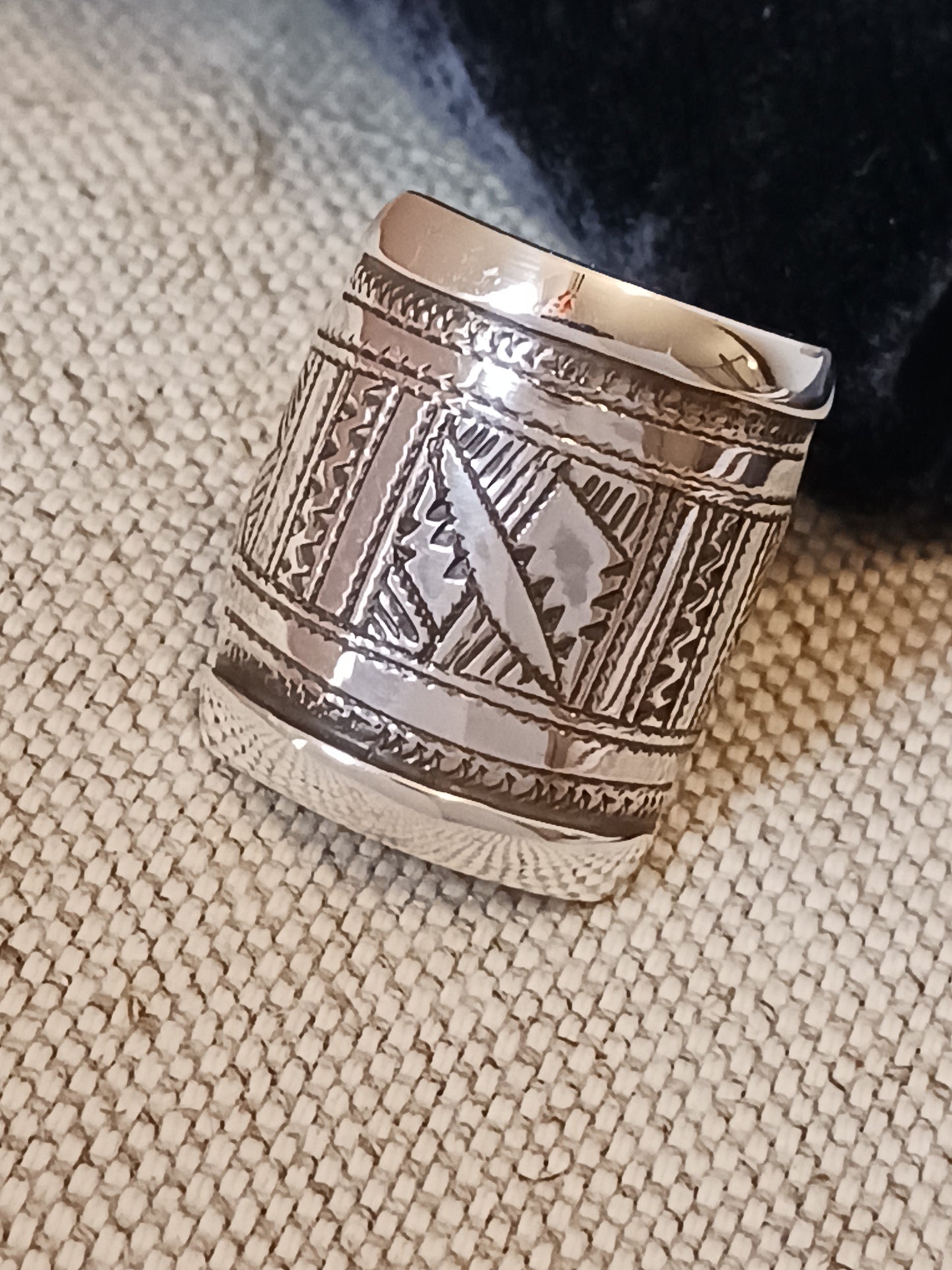 Bague touareg en argent massif