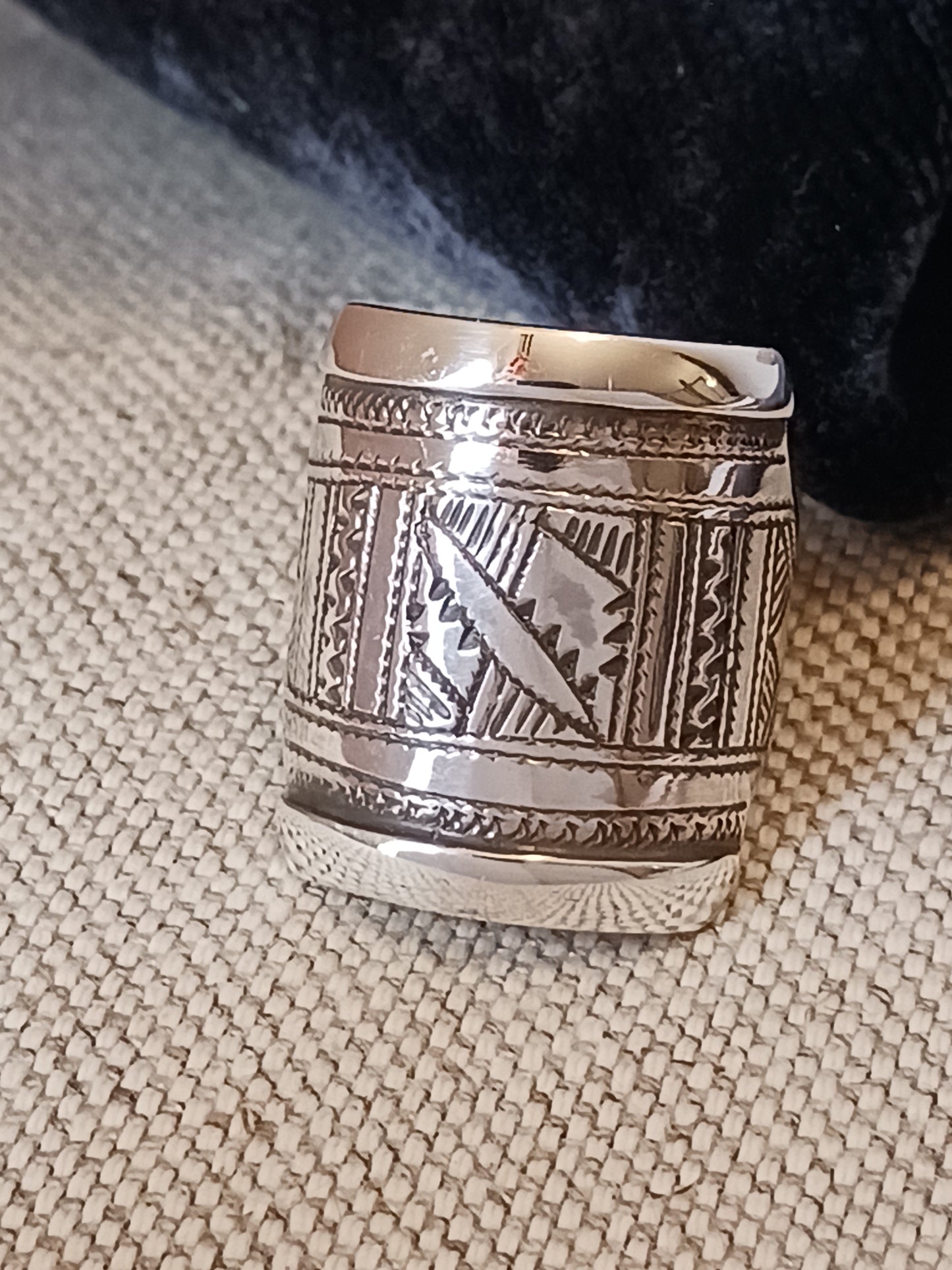 Bague touareg en argent massif