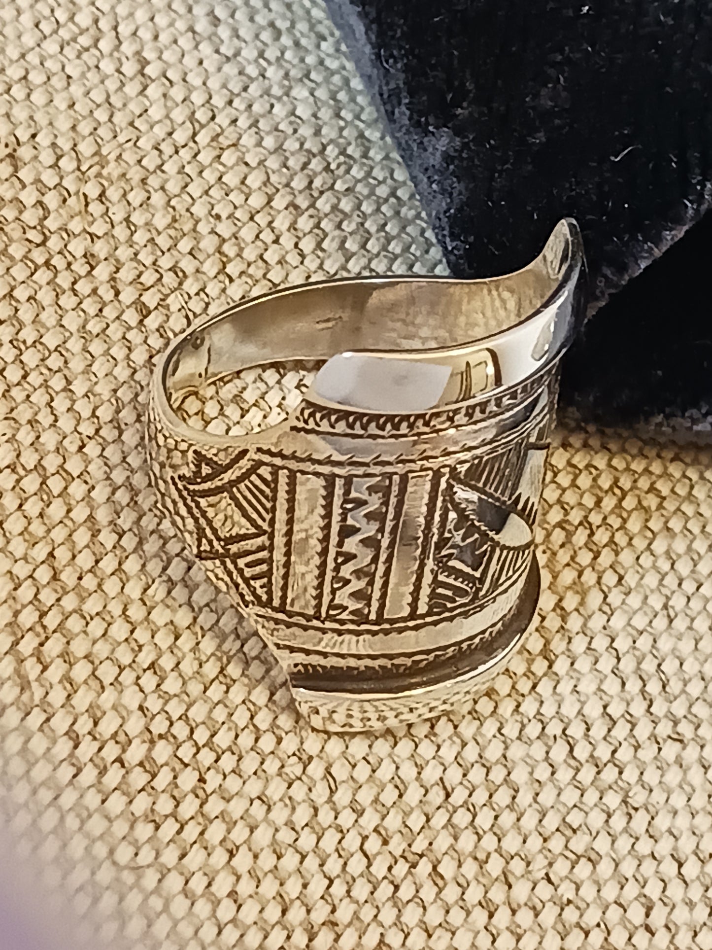 Bague touareg en argent massif