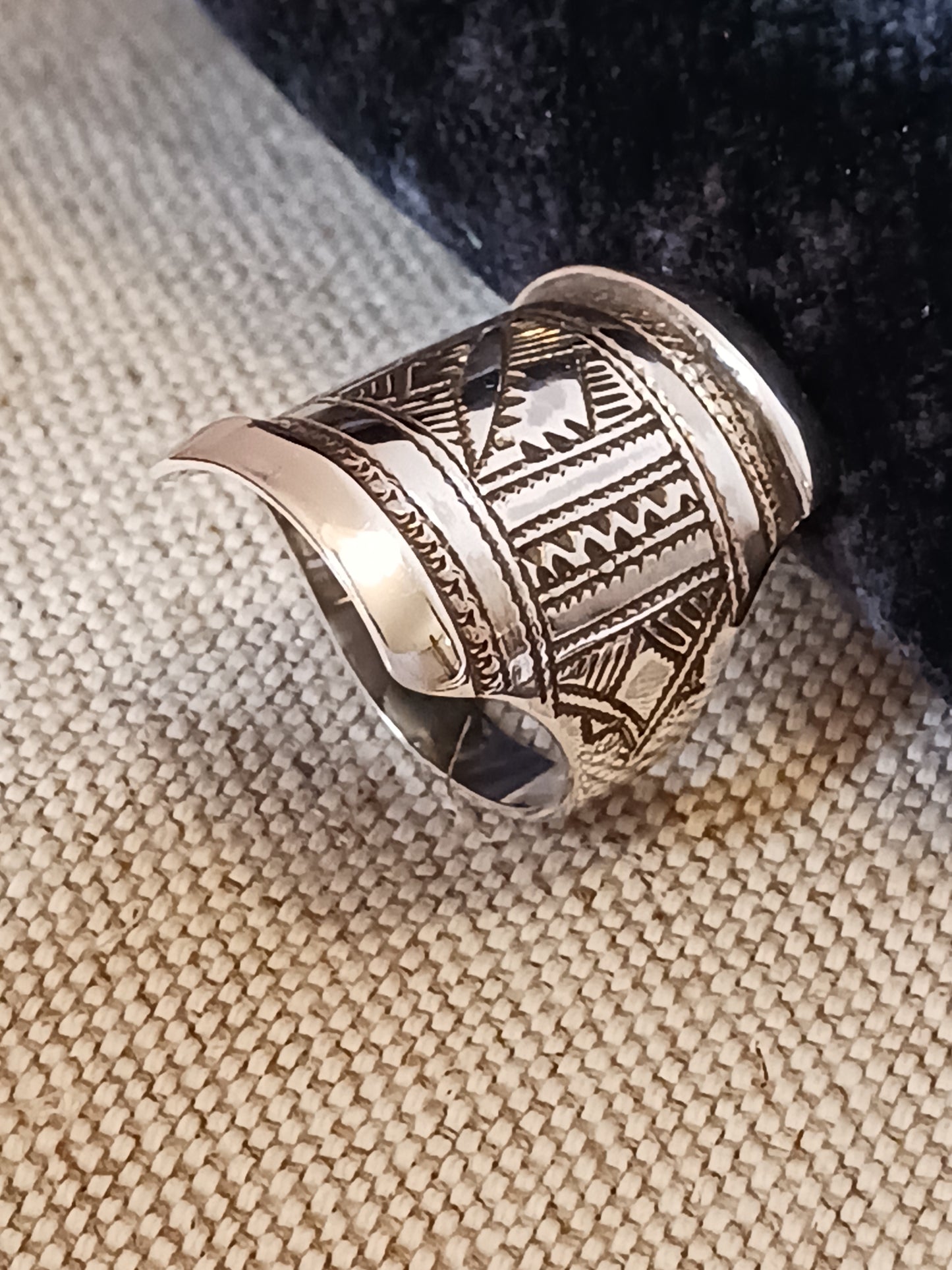 Bague touareg en argent massif