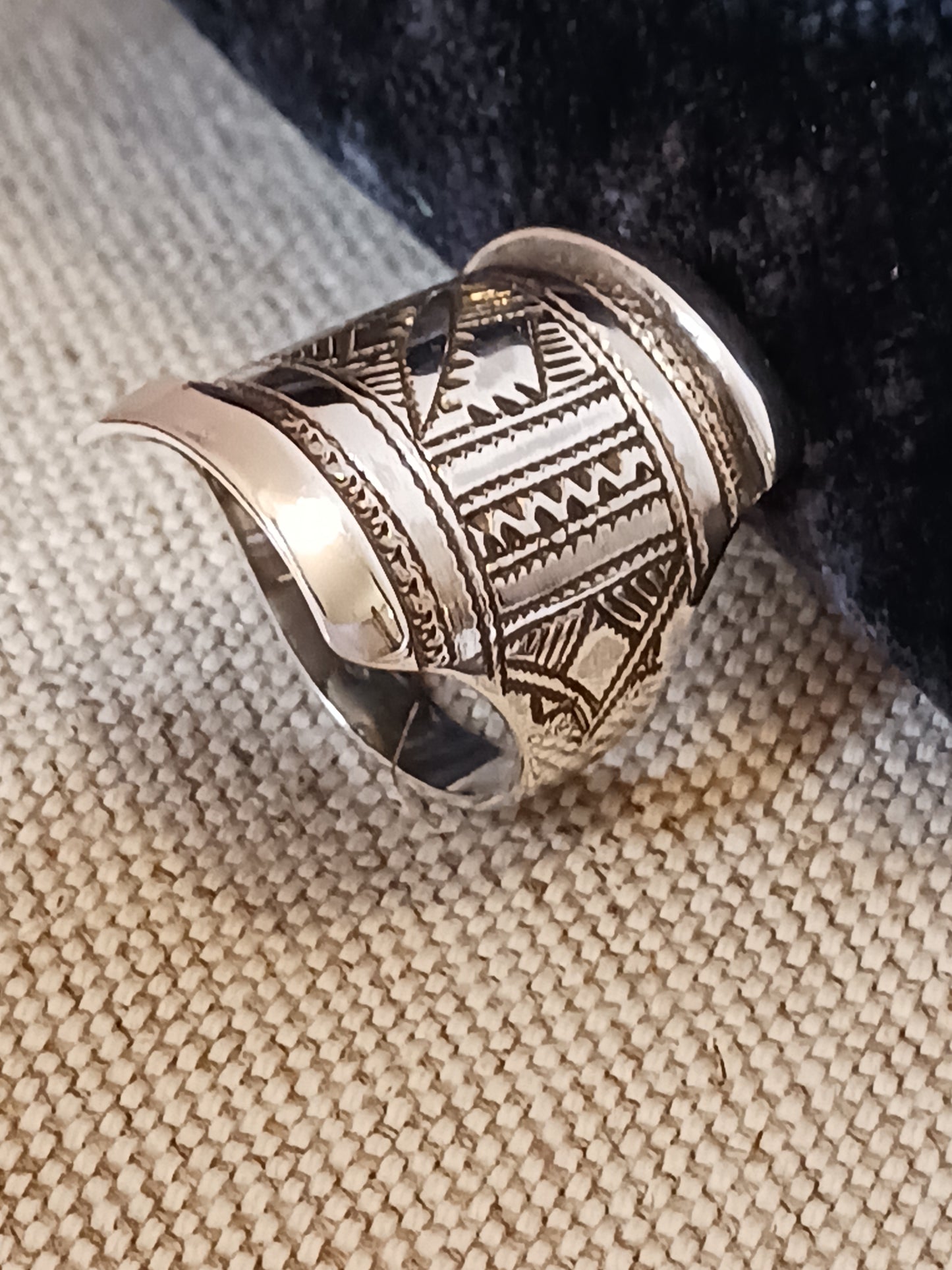 Bague touareg en argent massif