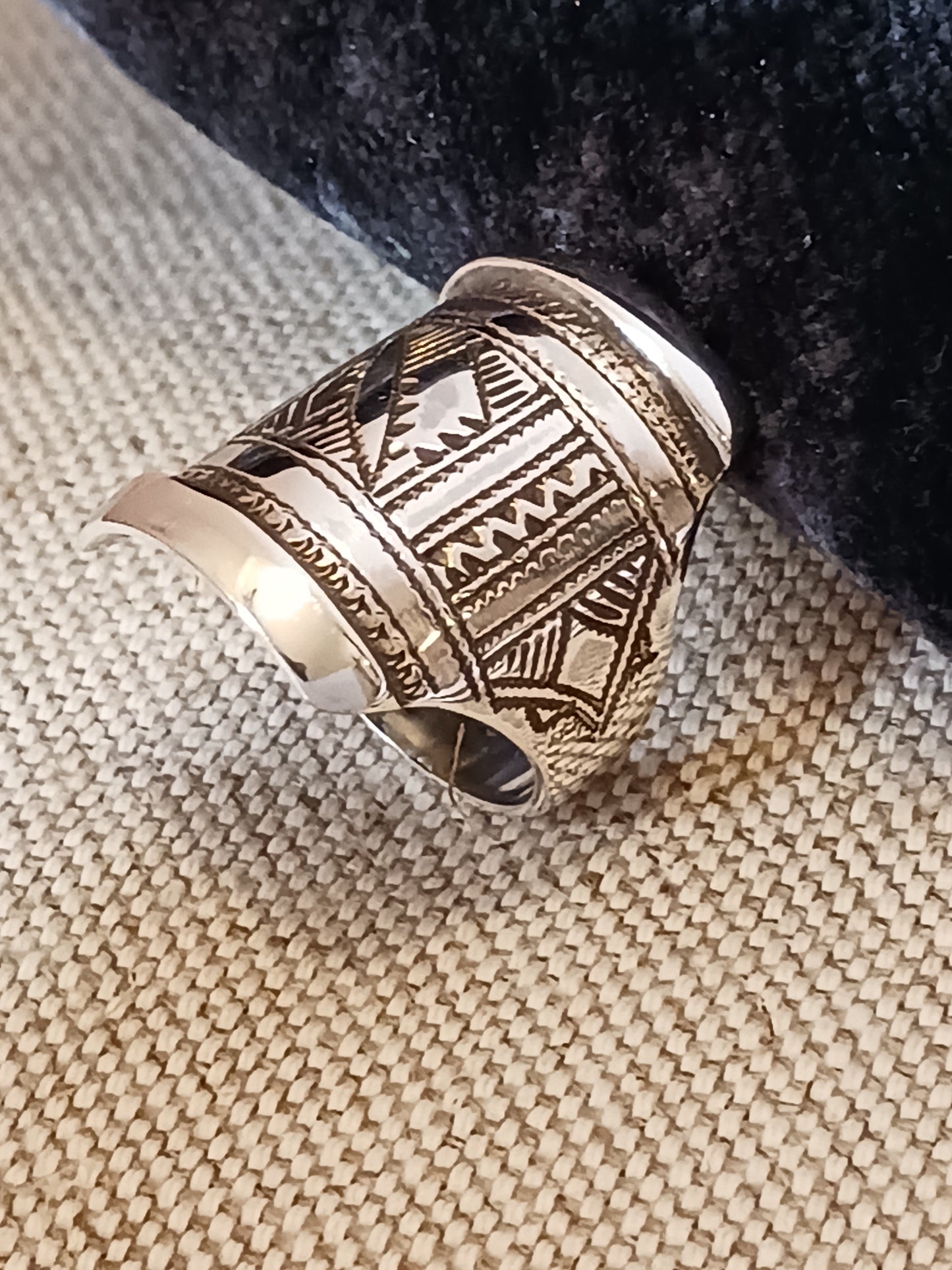 Bague touareg en argent massif