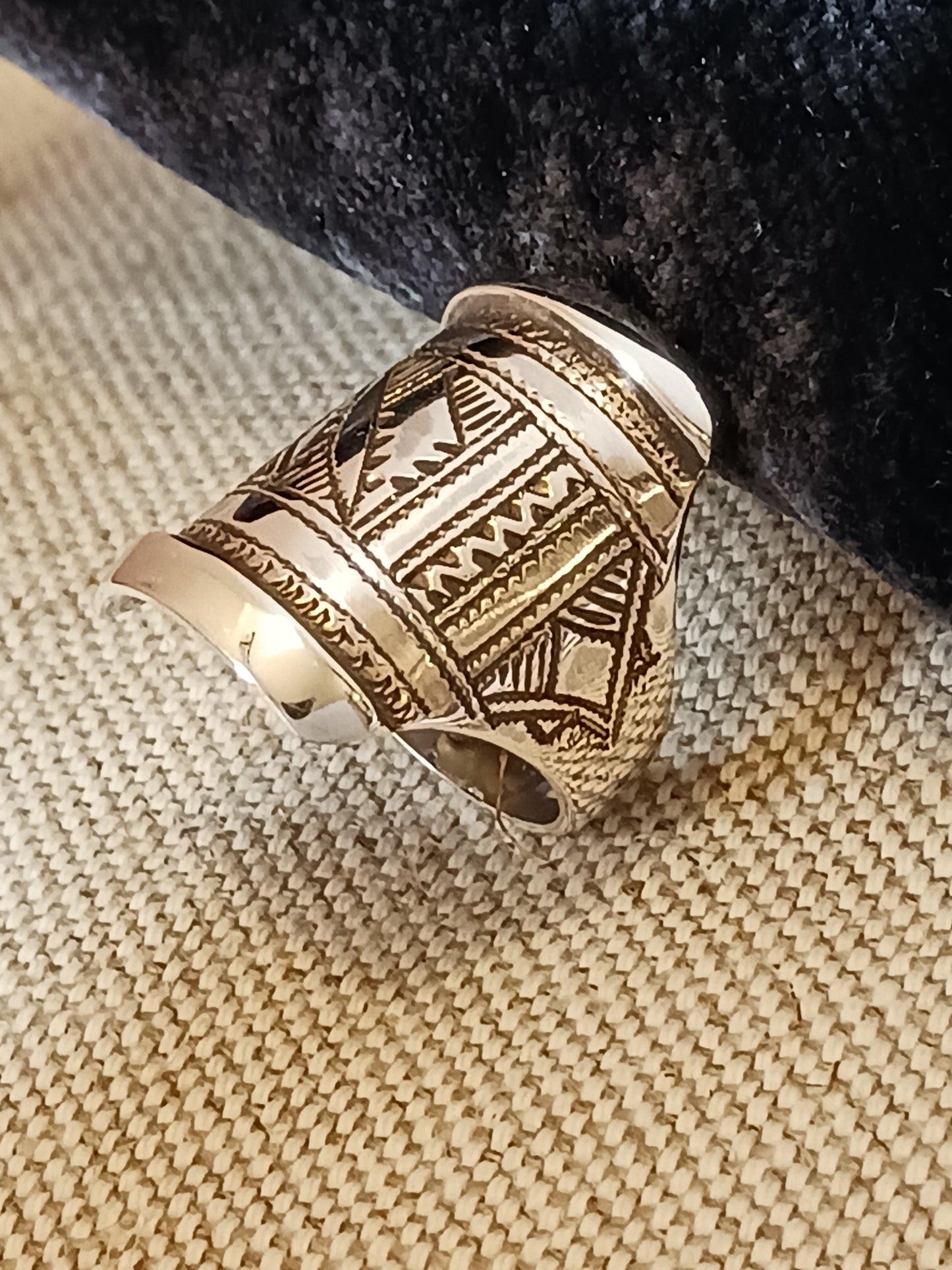 Bague touareg en argent massif