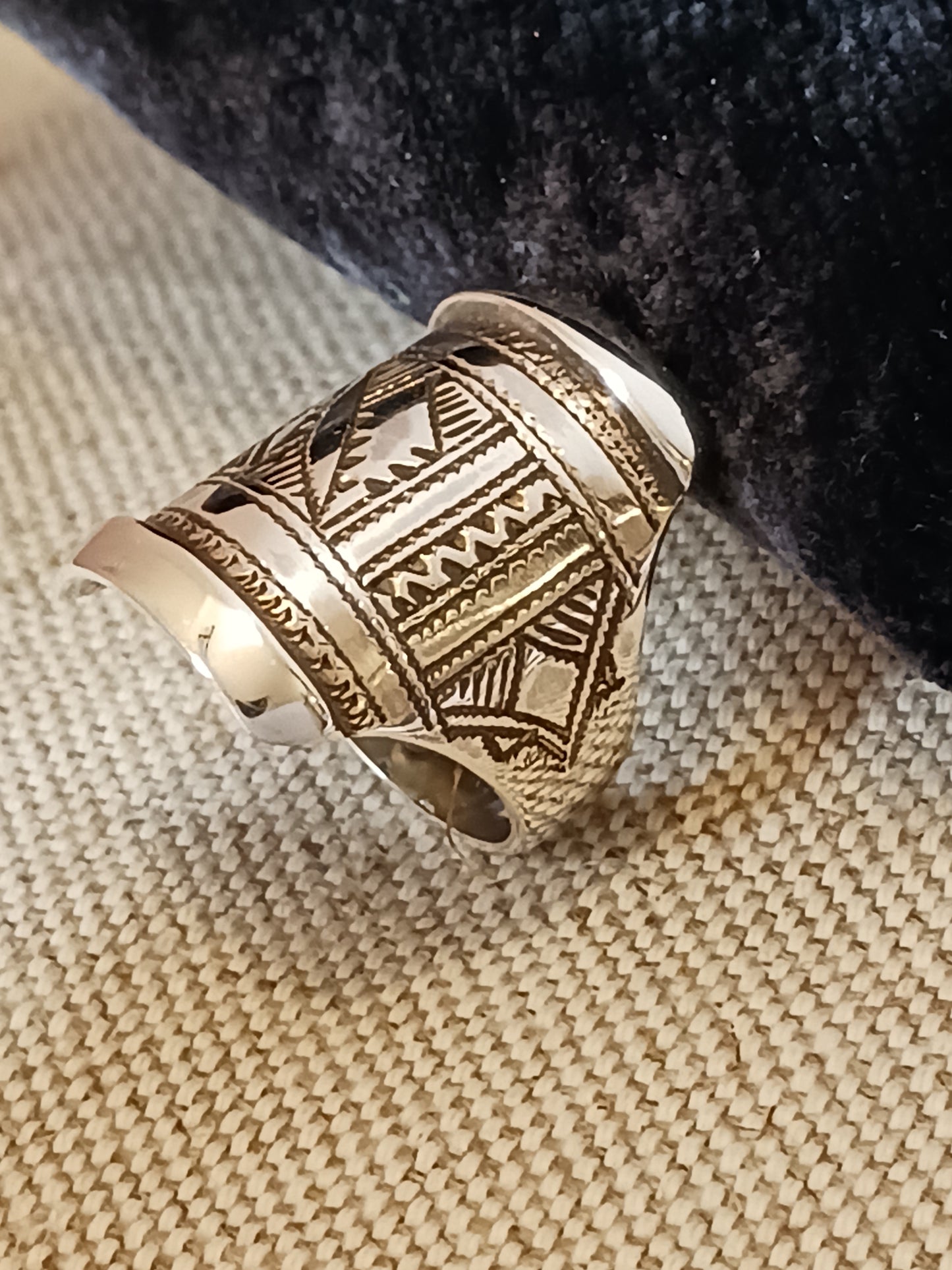 Bague touareg en argent massif