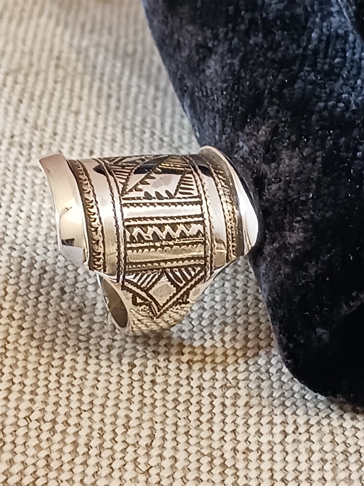 Bague touareg en argent massif