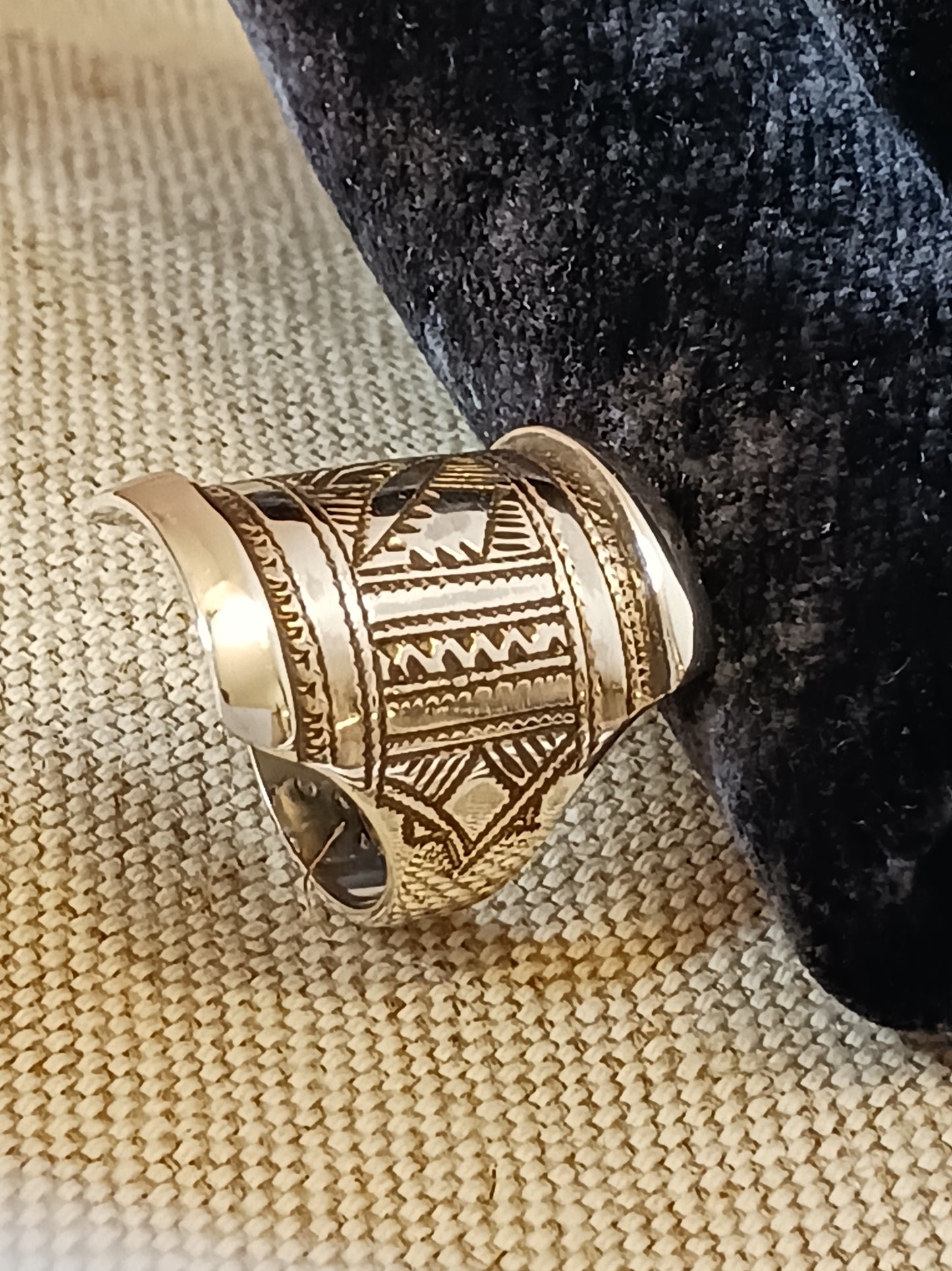 Bague touareg en argent massif