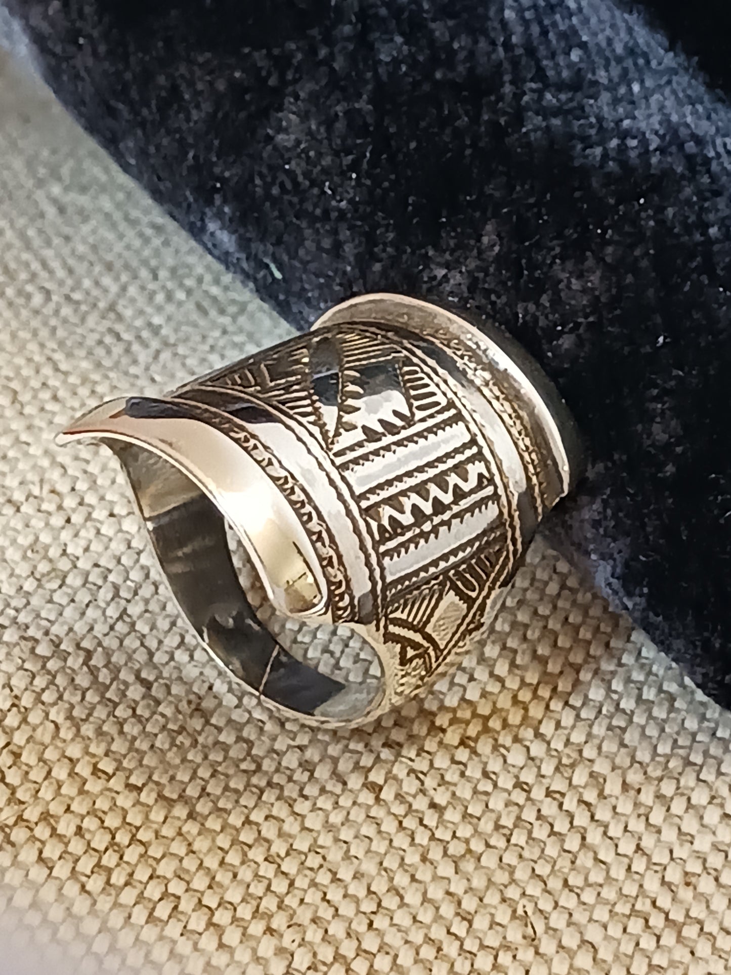 Bague touareg en argent massif