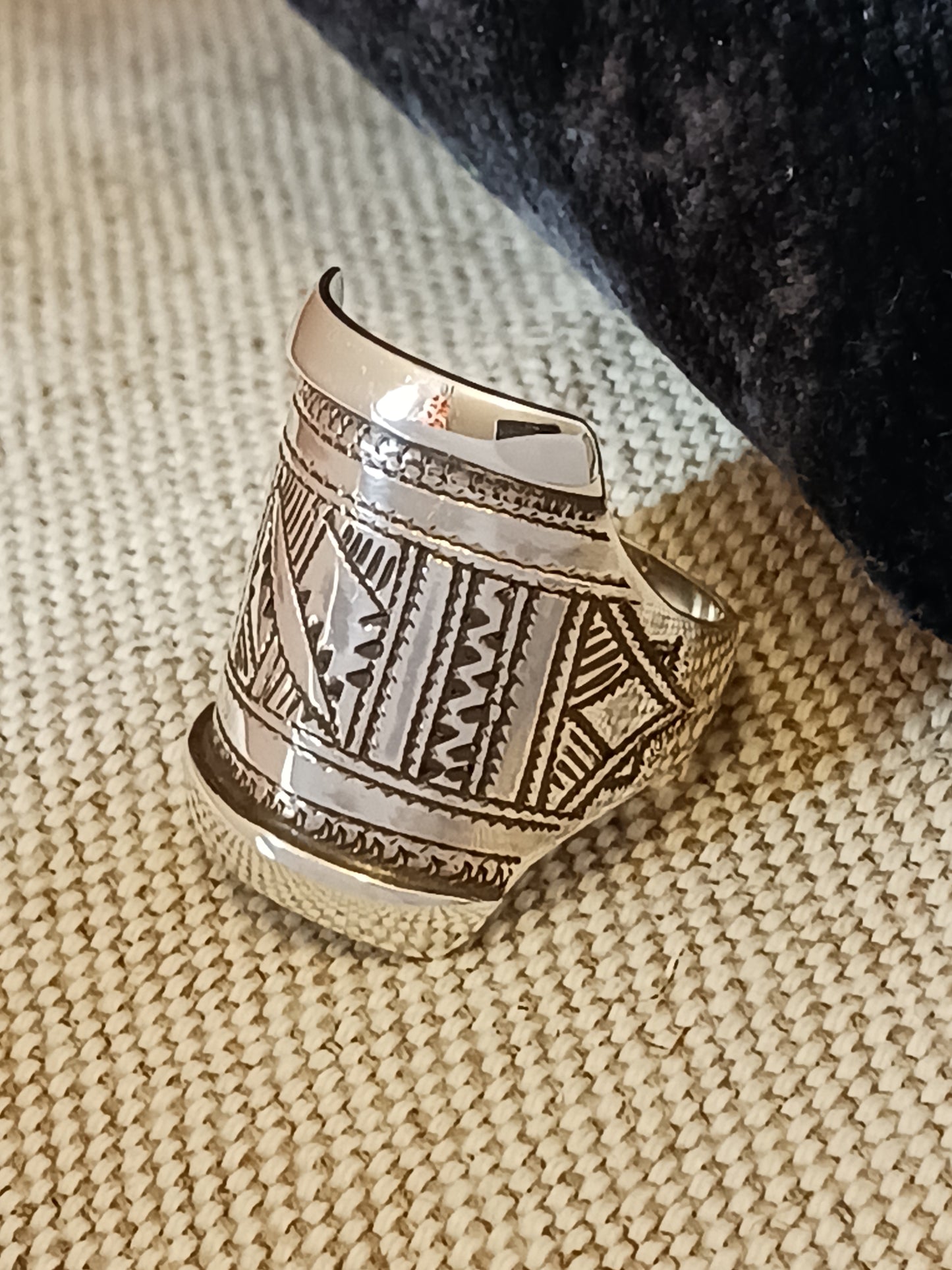 Bague touareg en argent massif