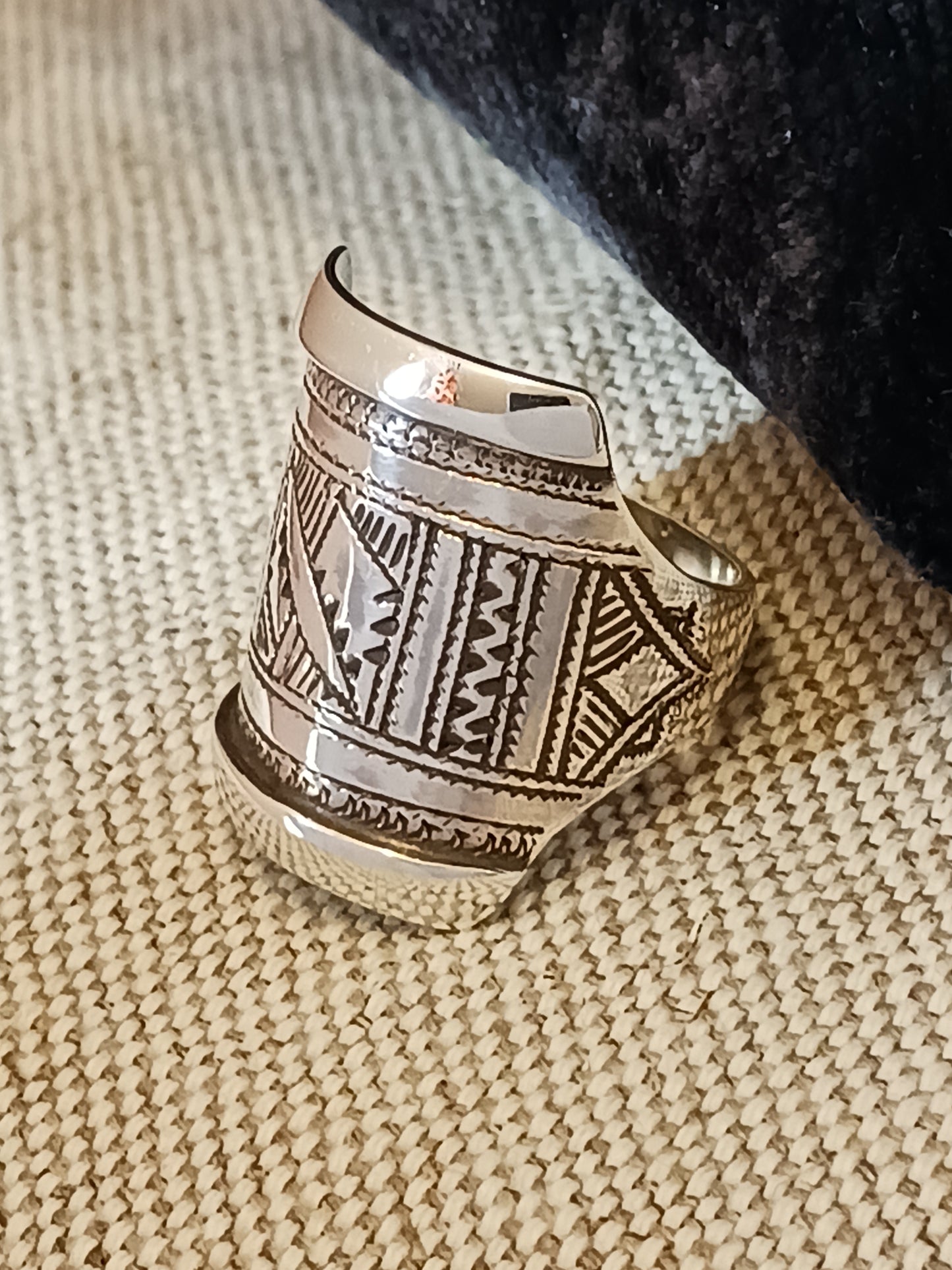 Bague touareg en argent massif