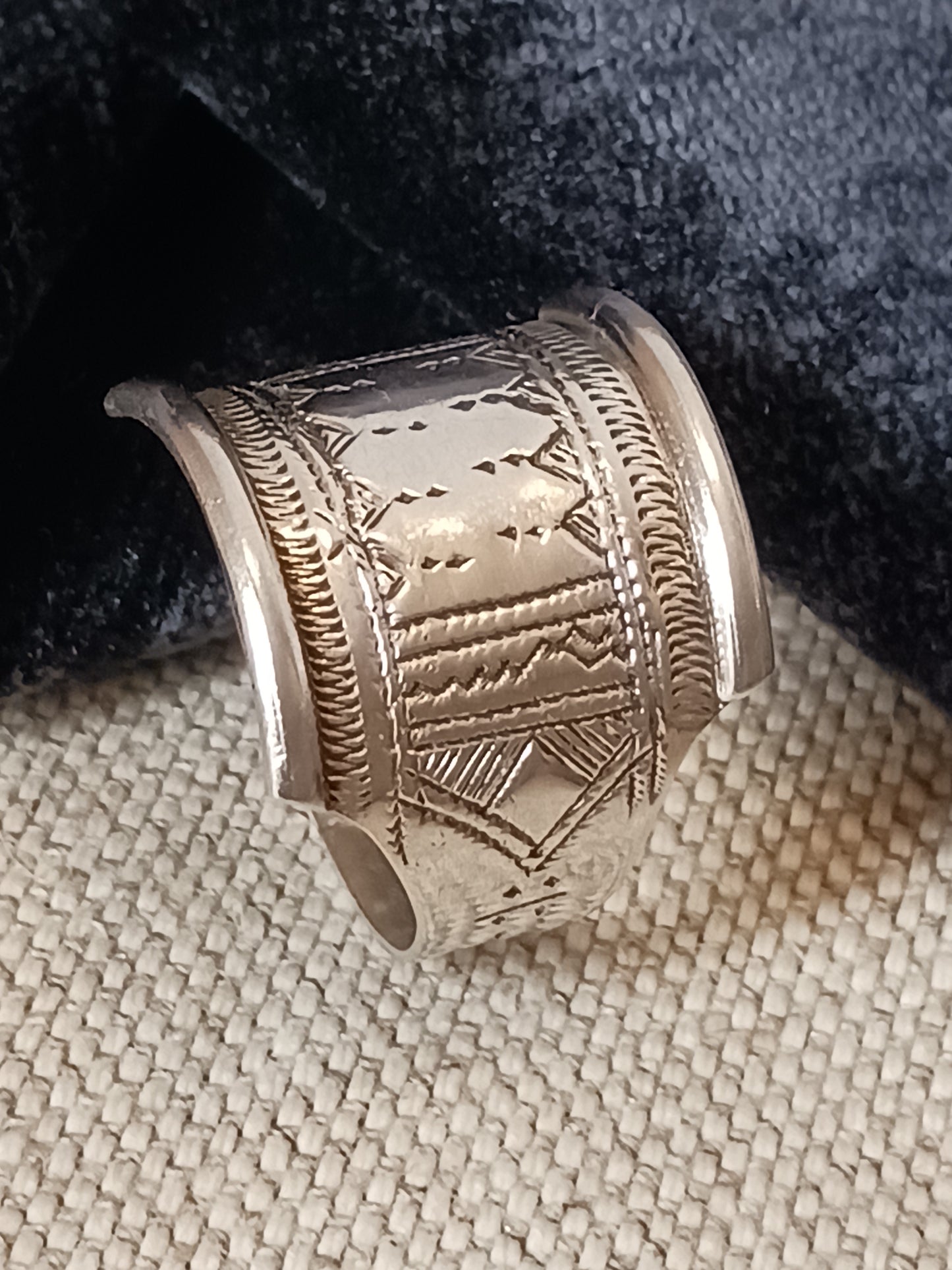 Bague touareg en argent massif
