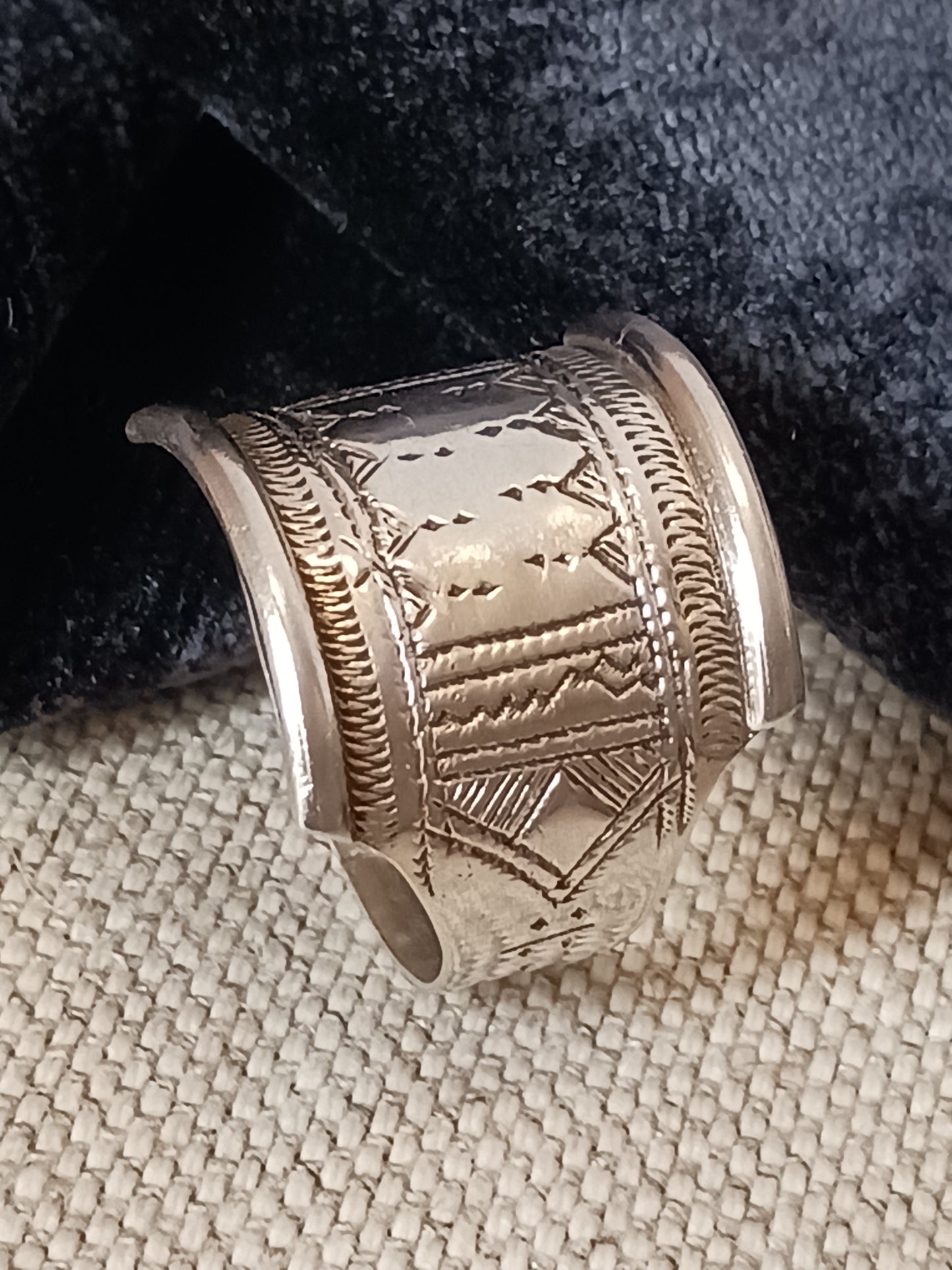Bague touareg en argent massif
