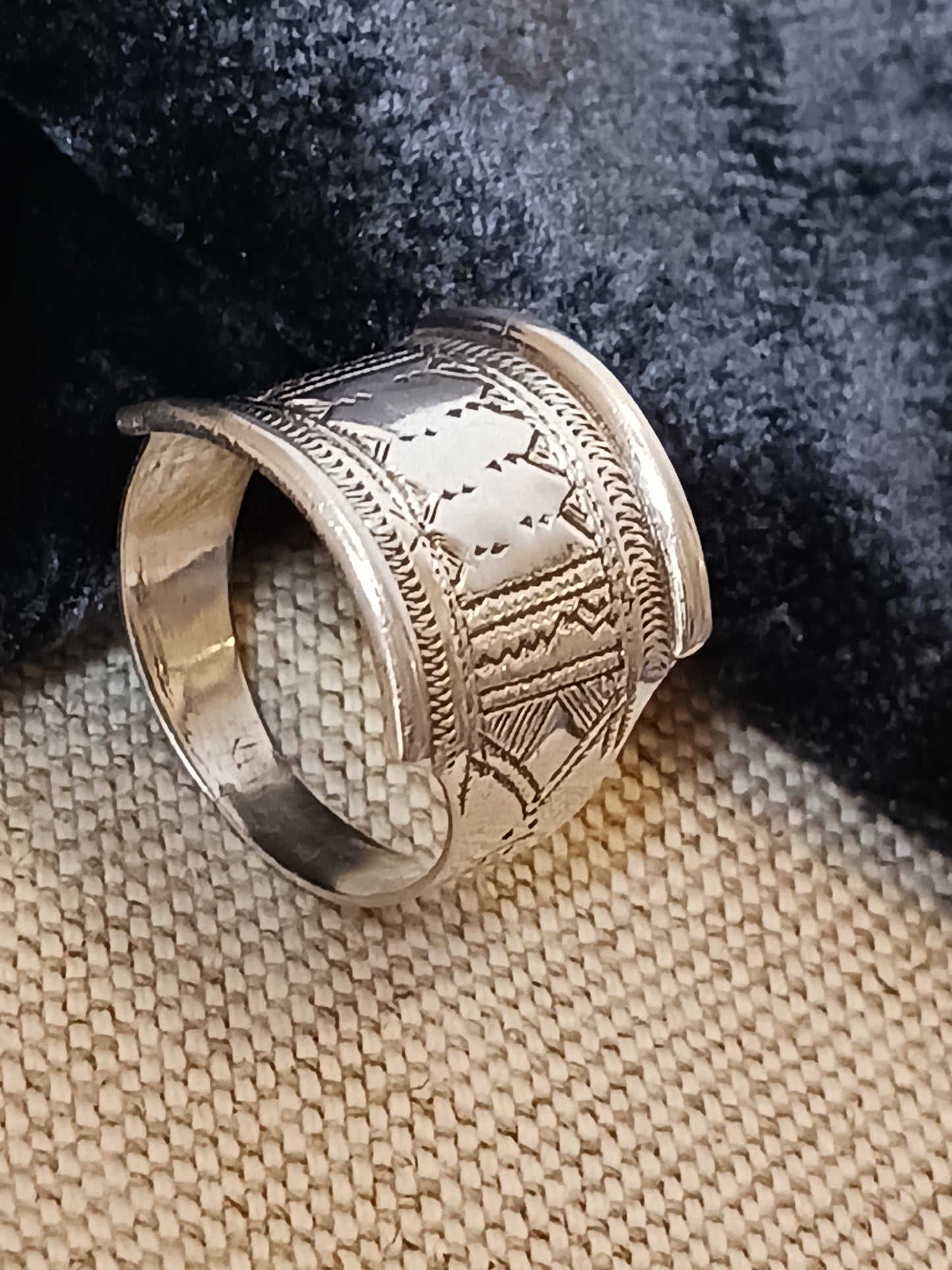 Bague touareg en argent massif