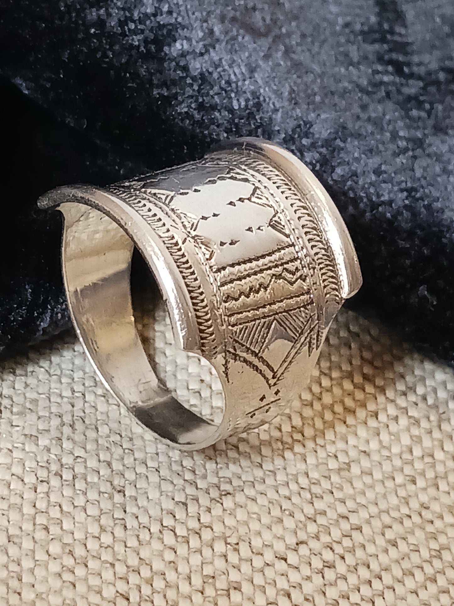 Bague touareg en argent massif