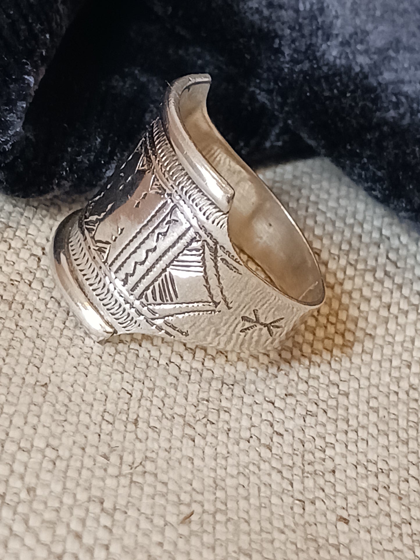 Bague touareg en argent massif