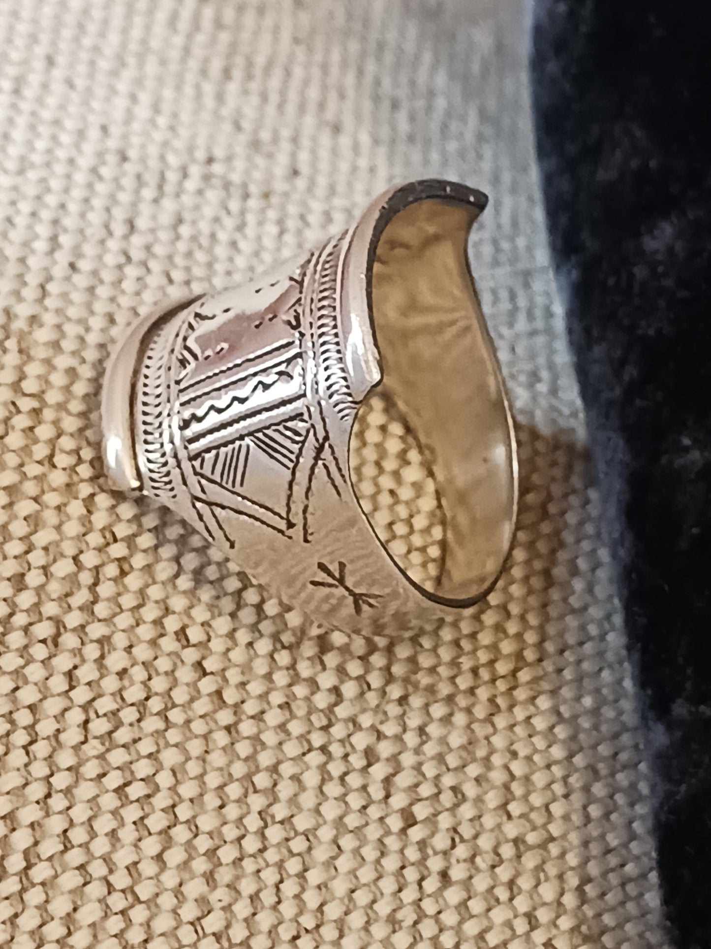 Bague touareg en argent massif