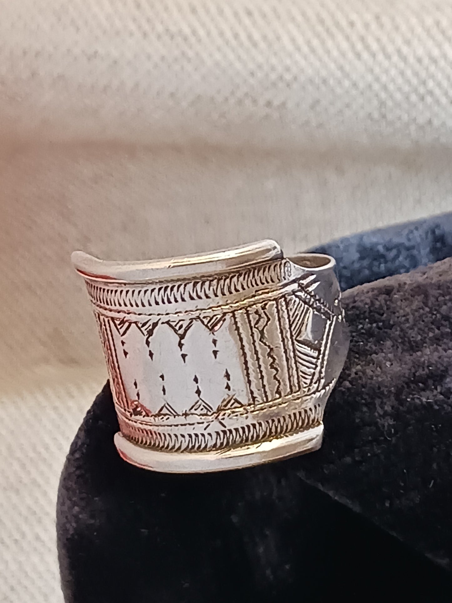 Bague touareg en argent massif
