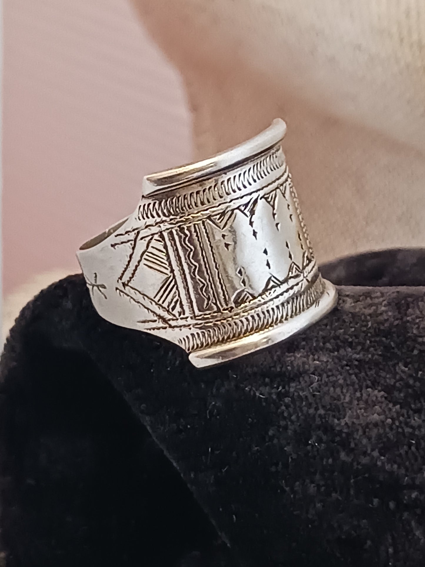 Bague touareg en argent massif