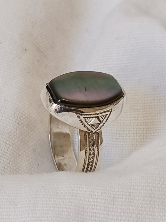 Bague touareg en argent massif