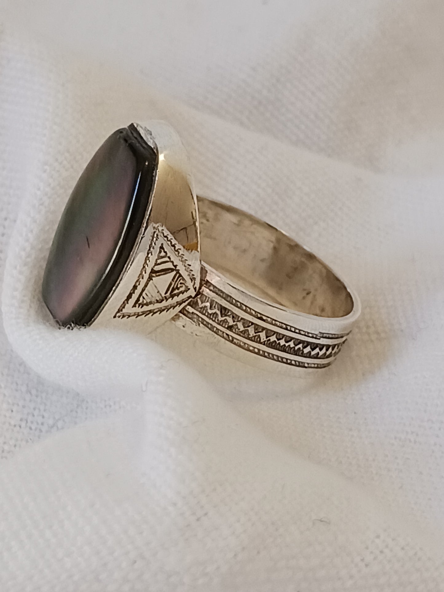 Bague touareg en argent massif