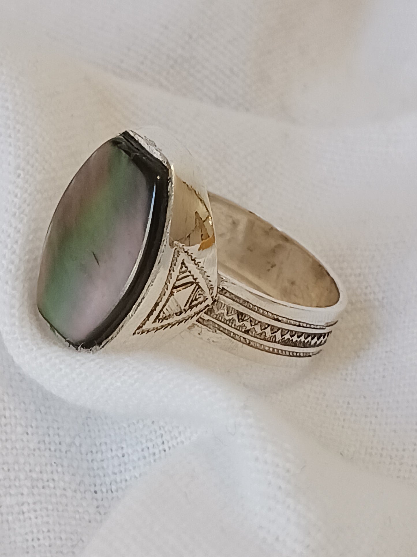 Bague touareg en argent massif