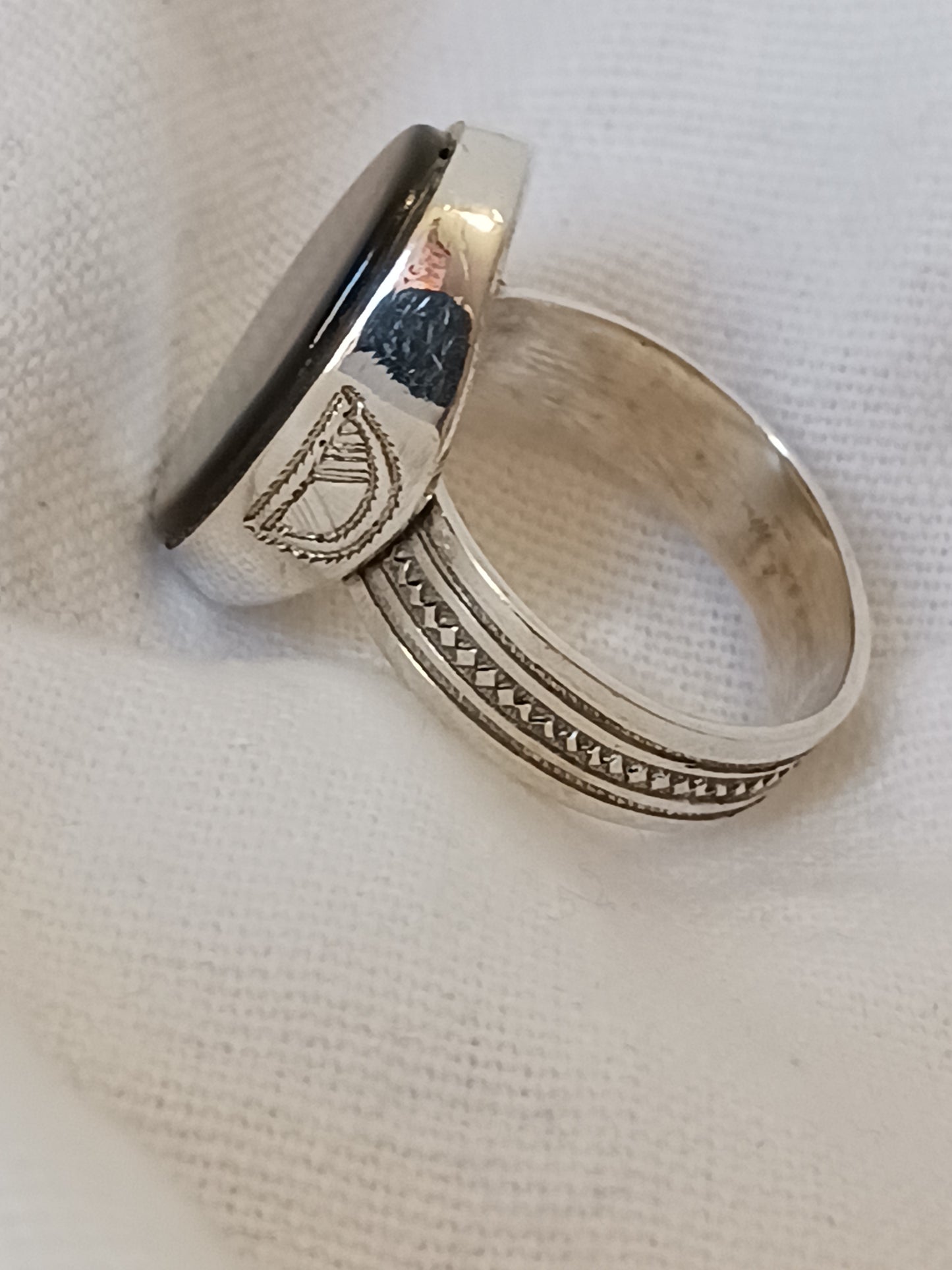 Bague touareg en argent massif