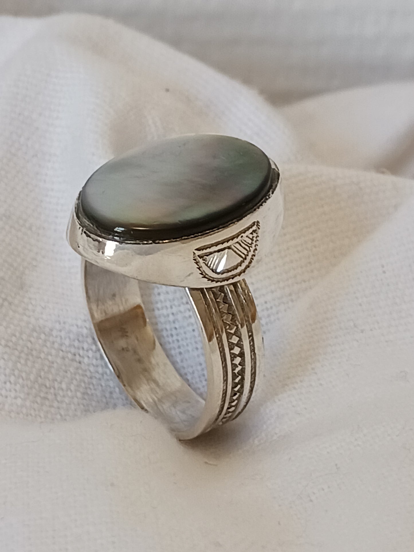 Bague touareg en argent massif