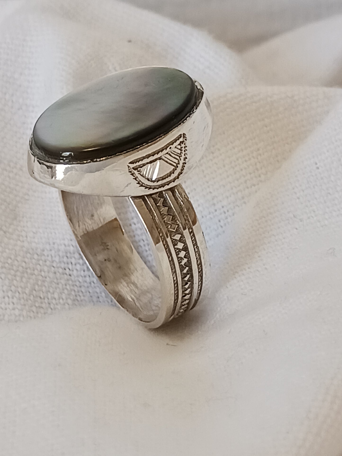 Bague touareg en argent massif