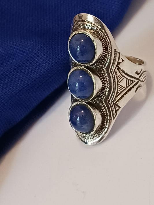 Bague touareg en argent massif