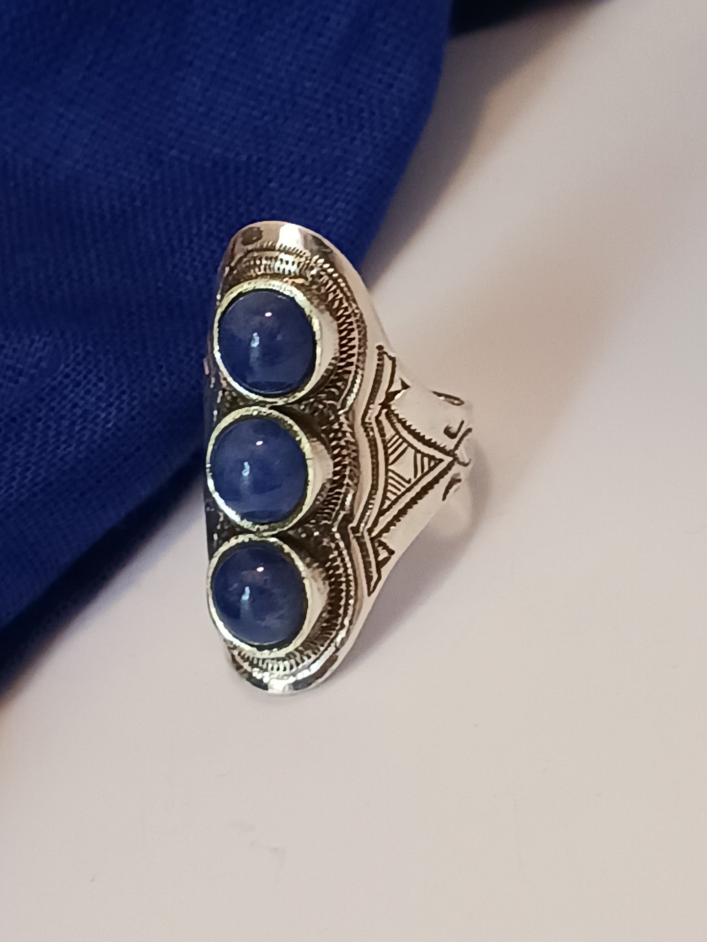 Bague touareg en argent massif
