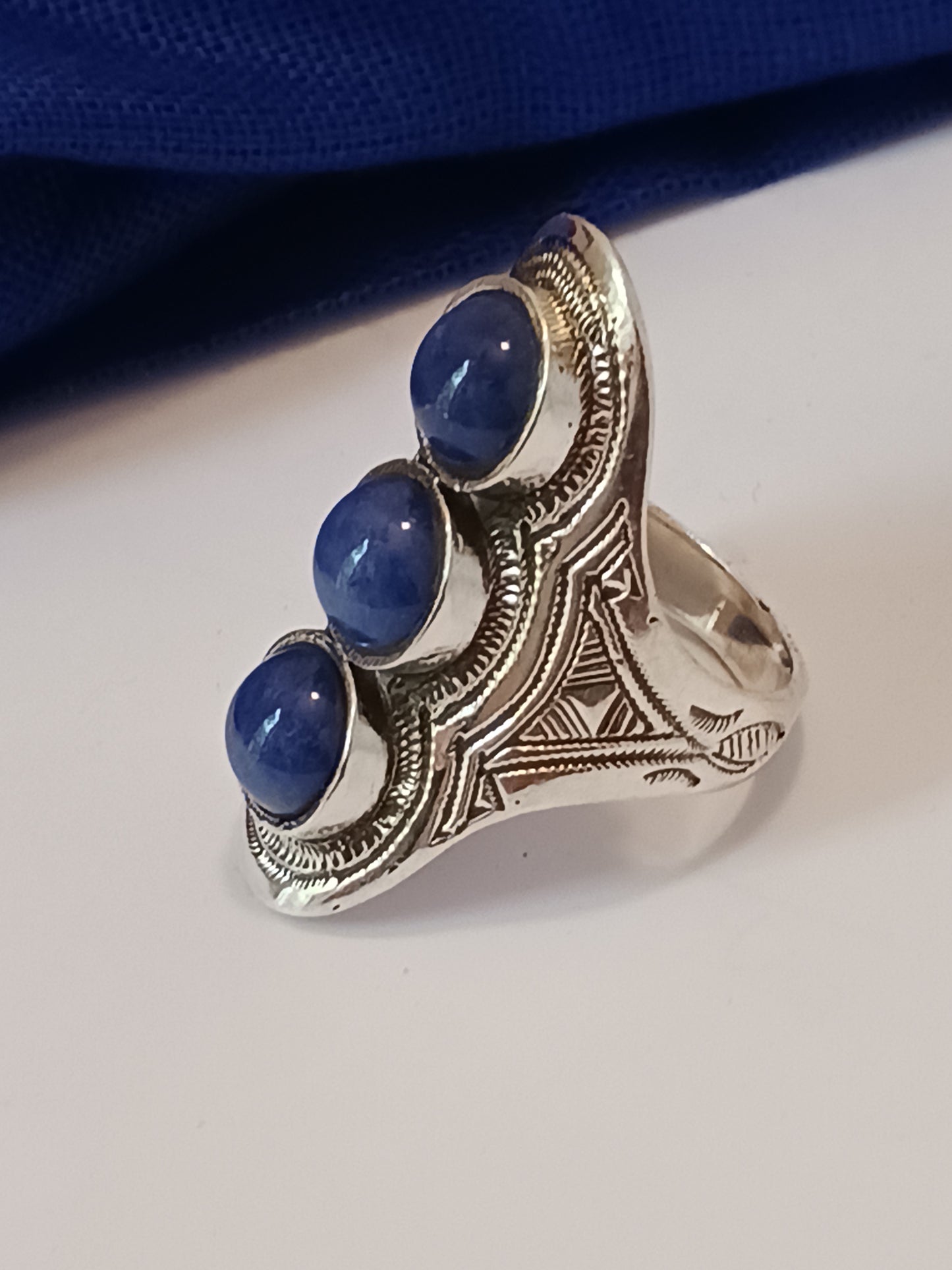 Bague touareg en argent massif
