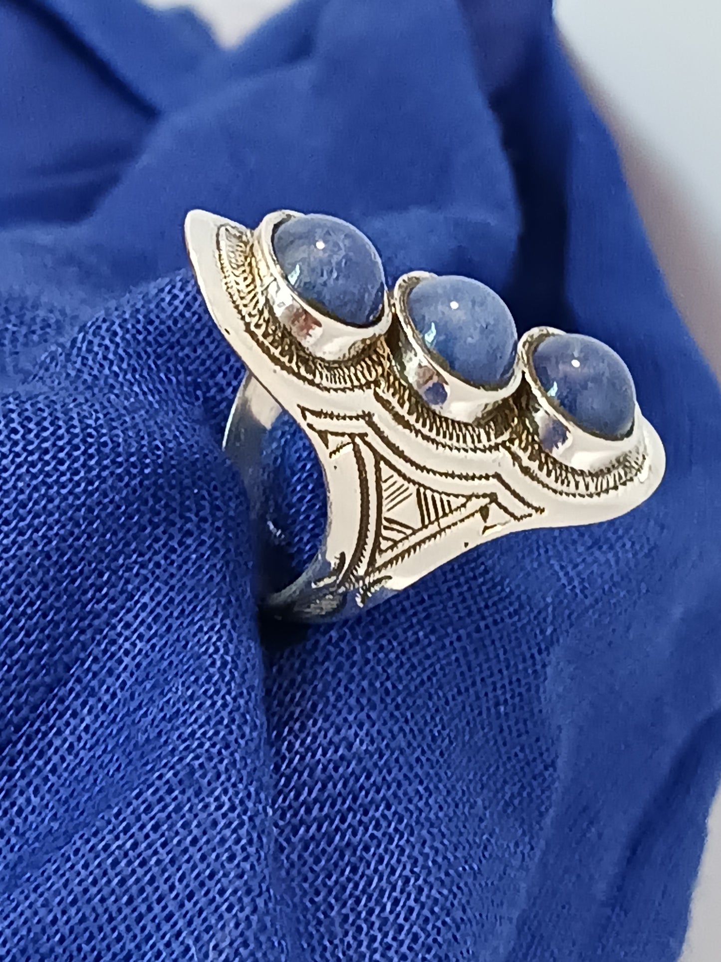 Bague touareg en argent massif