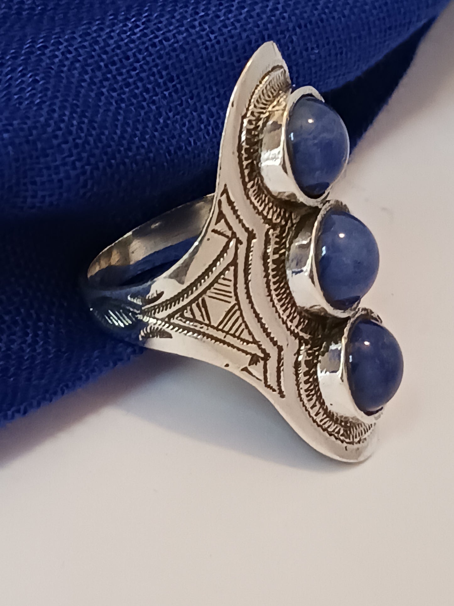Bague touareg en argent massif