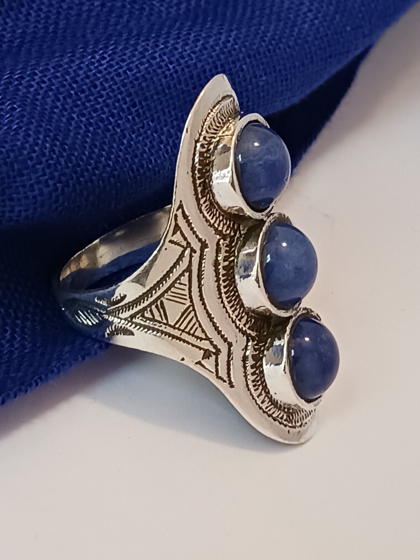Bague touareg en argent massif